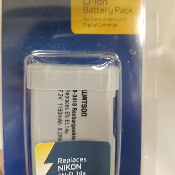 NWTS Gray Watson EN-EL14A Lithium-Ion Compatible Battery Pack (7.2V, 1150mAh) - Picture 4 of 8